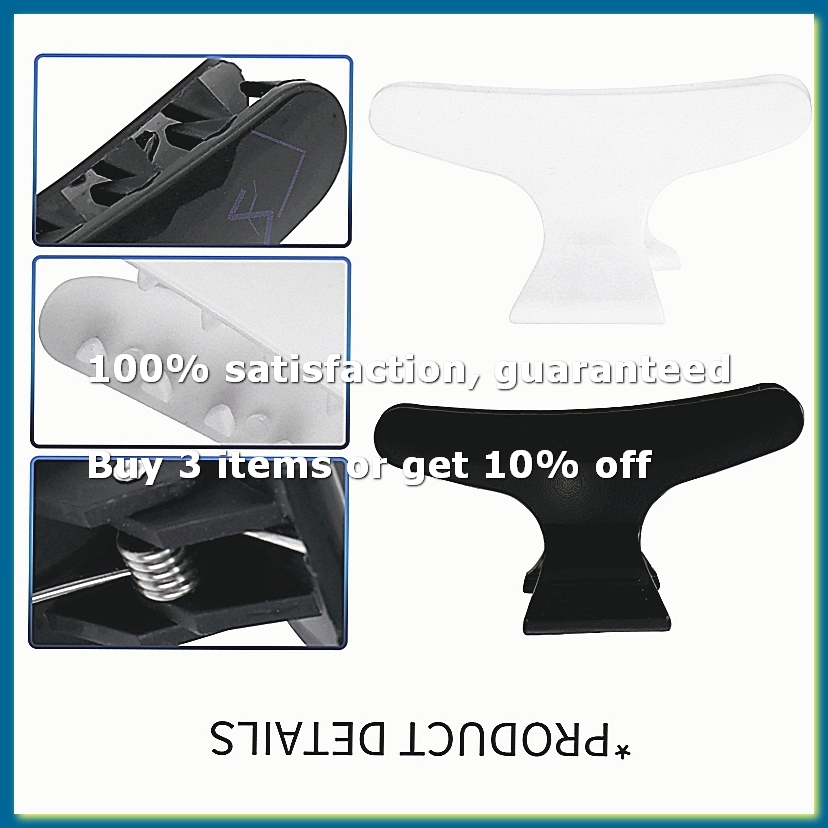 Hair Clips - 4PCS Black White Hairdressers Butterfly Style