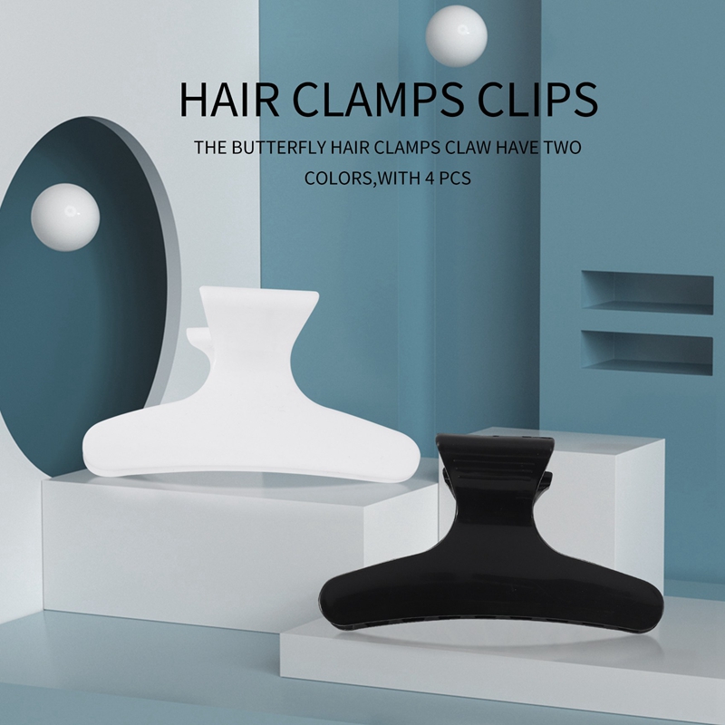 4PCS Black White Hairdressers  - đánh giá và giá Hair Clips