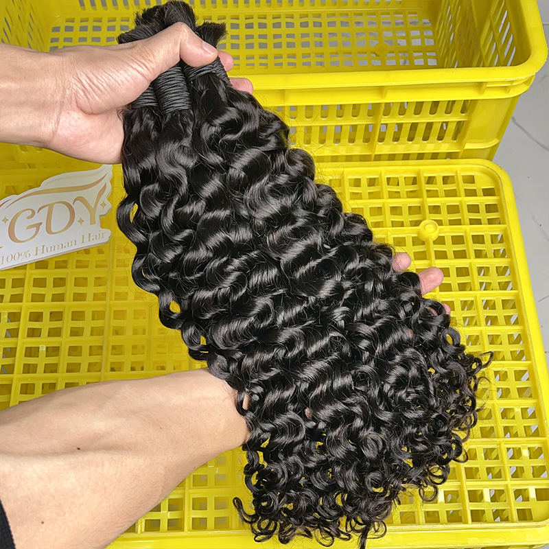 100% Human Hair Bulk for Braid - đánh giá và giá Water Wave Bulk Human Hair For Braiding