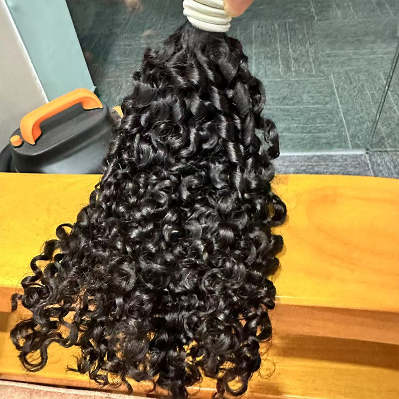 No Weft Bulk Burmese Curly Bra - đánh giá và giá Water Wave Bulk Human Hair For Braiding