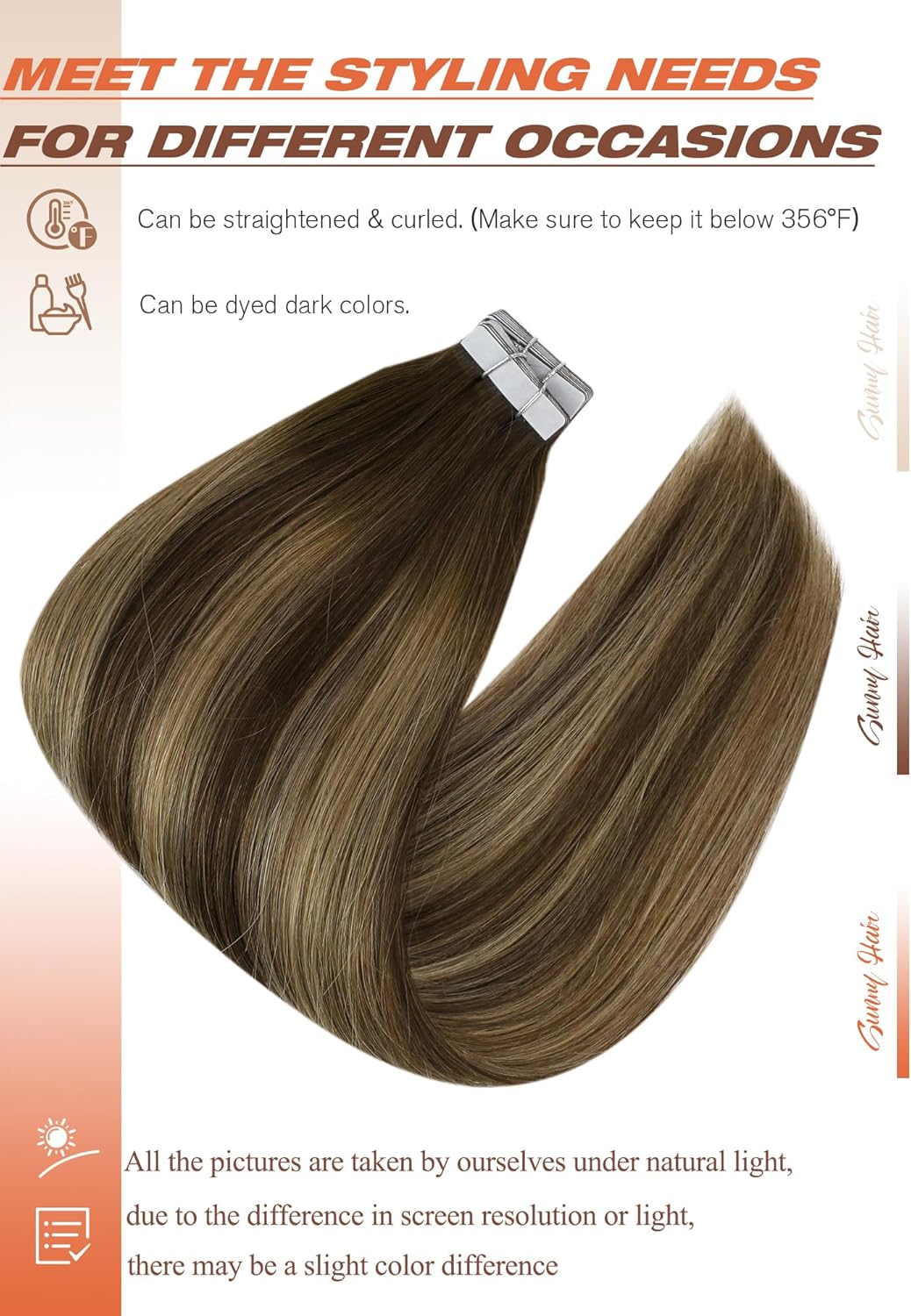 VeSunny Remy Tape In Hair Exte - đánh giá và giá Invisible Tape In Extensions Real Hair