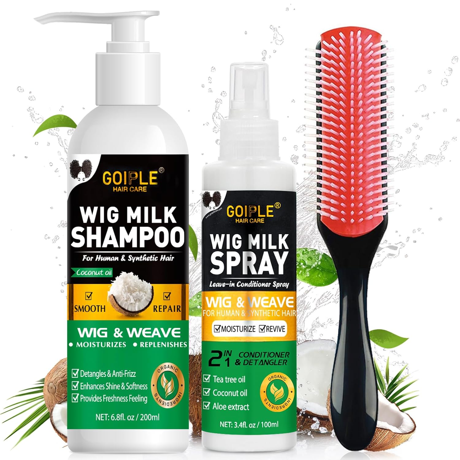 GOIPLE 3 in 1 Wig Care Kit wit - đánh giá và giá Synthetic Wigs
