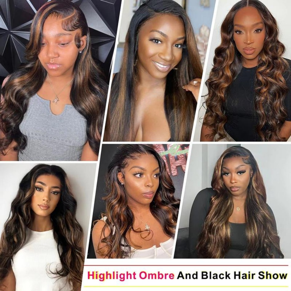 P1B30 Highlight Ombre Body Wav - đánh giá và giá Hd Lace Frontal Wig Human Hair Pre Plucked