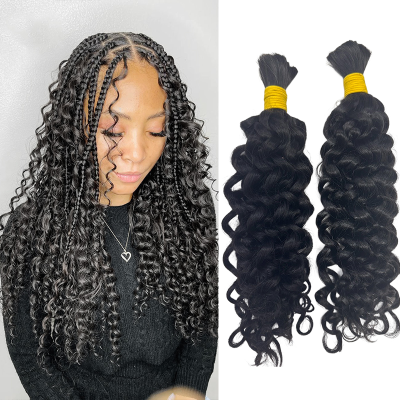 Human Braiding Hair for Boho B - đánh giá và giá Water Wave Bulk Human Hair For Braiding