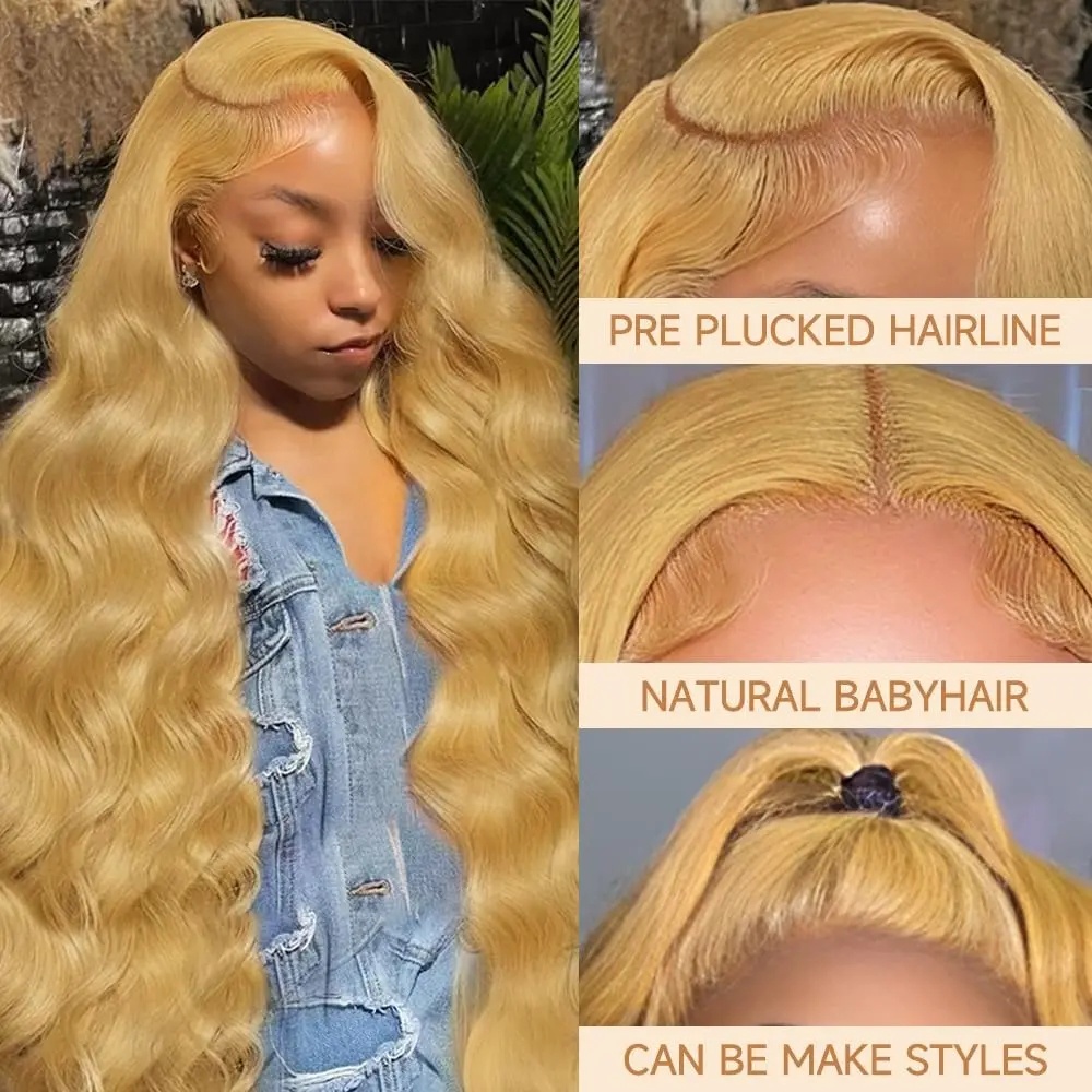 Honey Blonde Wig Body Wave 13x - đánh giá và giá Hd Lace Frontal Wig Human Hair Pre Plucked