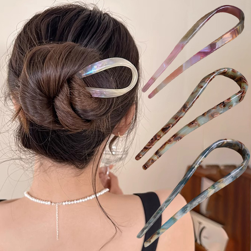 U-Shaped Hair Sticks Acetate A - đánh giá và giá Hair Bundles