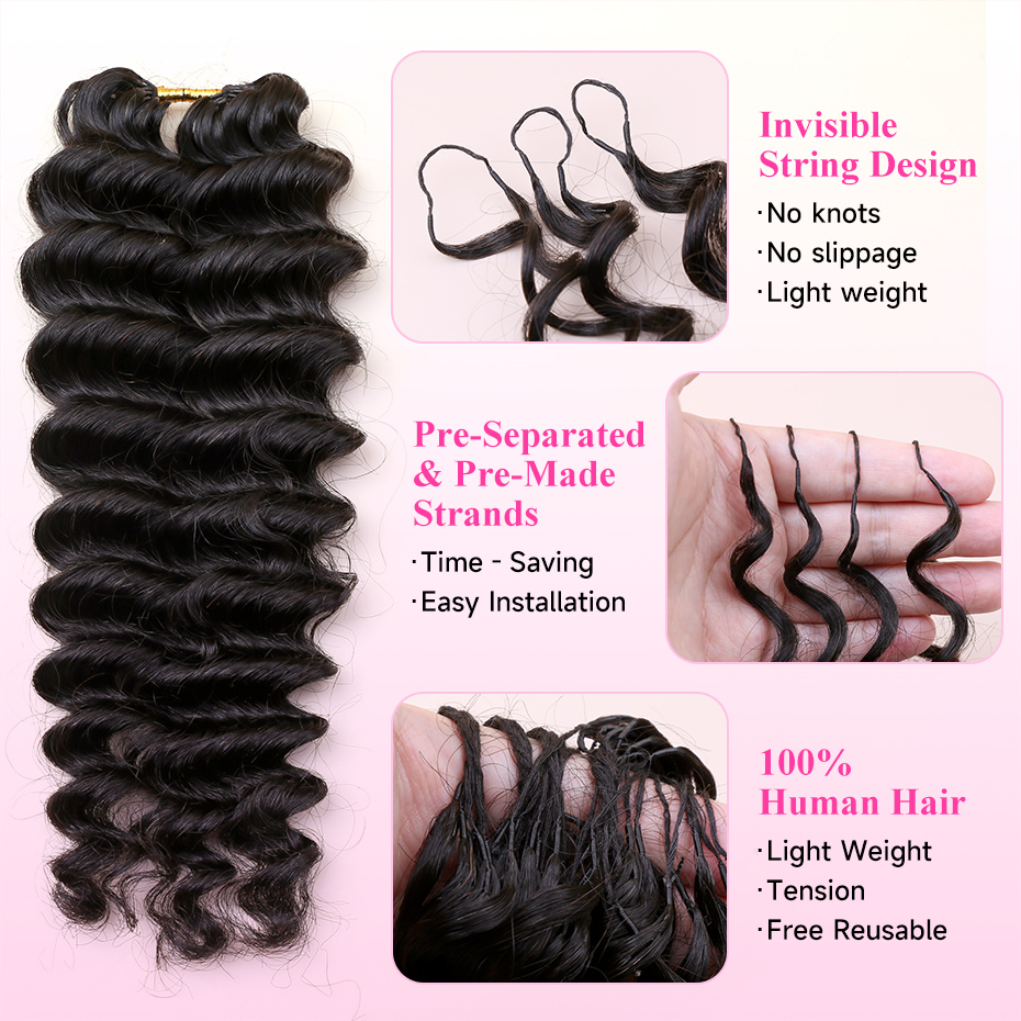 Natural Deep Wave Feather Croc - đánh giá và giá Hair Bundles