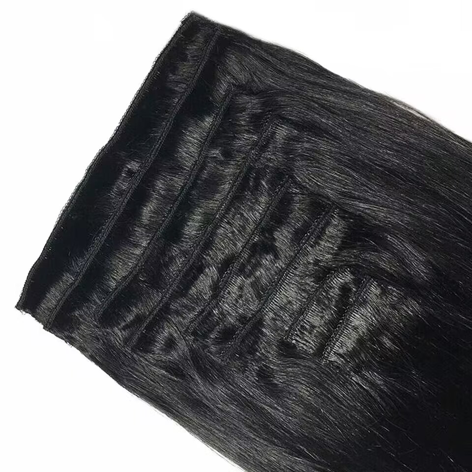 Clip in Hair Extensions Straig - đánh giá và giá Seamless Clip In Hair Extensions Human Hair